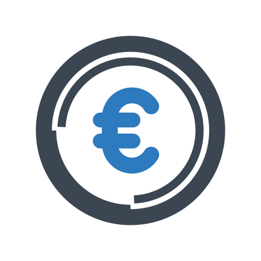 moneta in euro Generic Blue icona