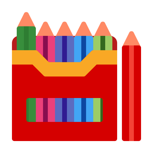 kolorowy ołówek Generic Flat ikona