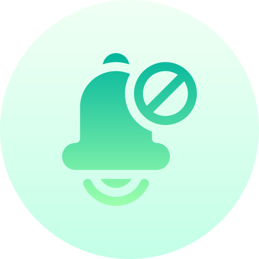 No alarm Basic Gradient Circular icon