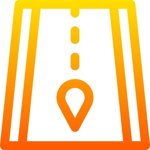 la carretera Basic Gradient Lineal color icono