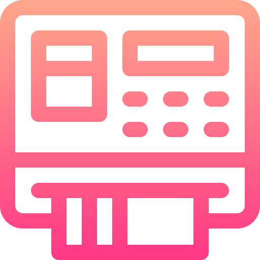 geldautomat Basic Gradient Lineal color icon