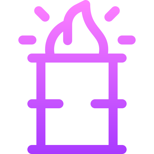 소각 Basic Gradient Lineal color icon