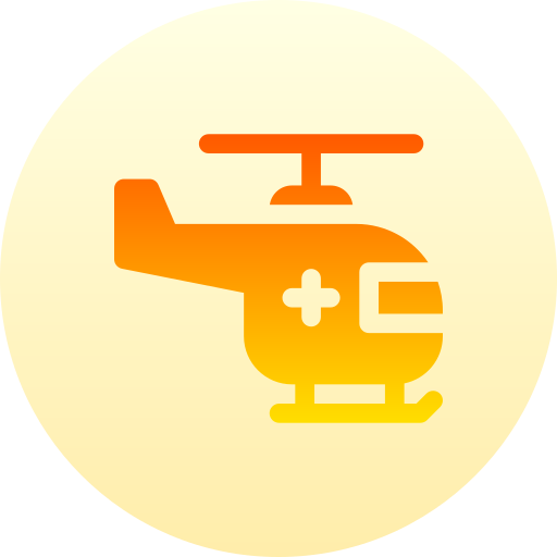 ヘリコプター Basic Gradient Circular icon