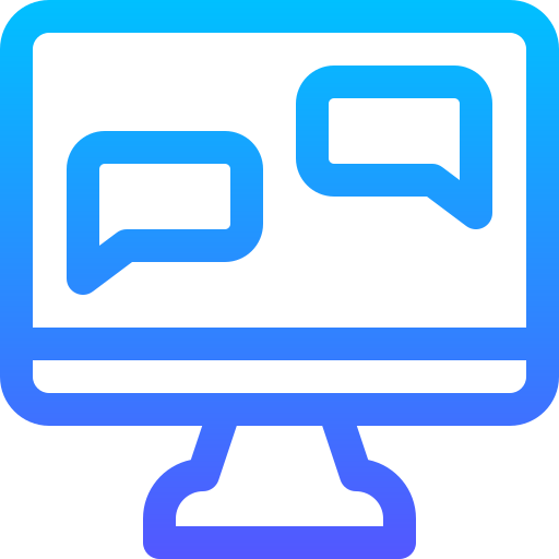 chat en línea Basic Gradient Lineal color icono
