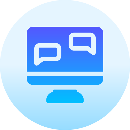 chat en línea Basic Gradient Circular icono