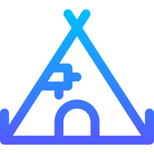 텐트 Basic Gradient Lineal color icon