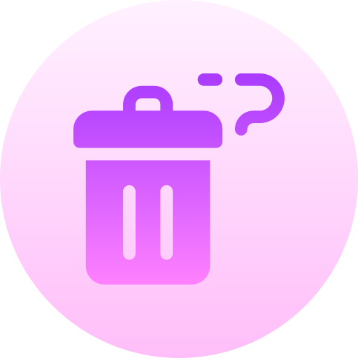 spazzatura Basic Gradient Circular icona
