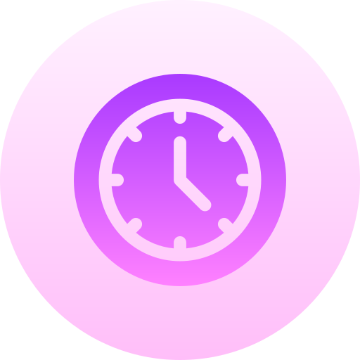시간 Basic Gradient Circular icon