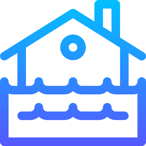 홍수 Basic Gradient Lineal color icon