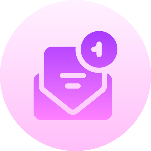 e-mail Basic Gradient Circular icon