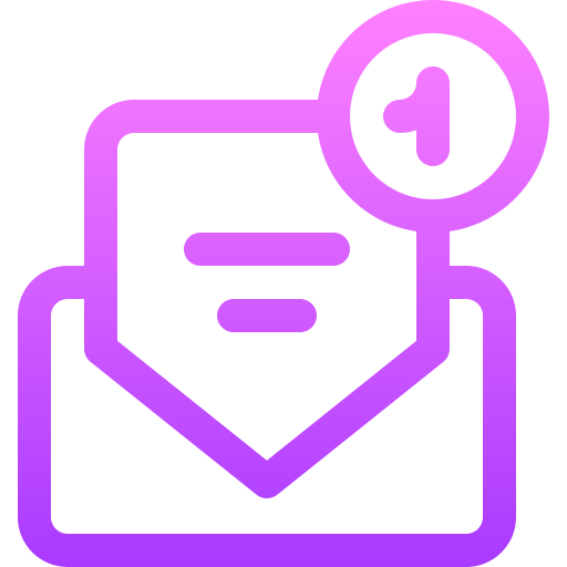 e-mail Basic Gradient Lineal color icon
