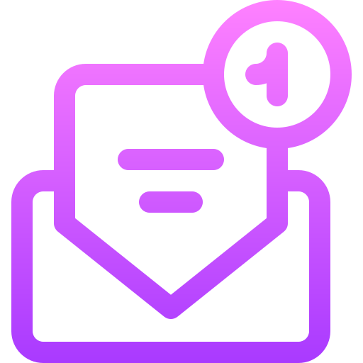 correo Basic Gradient Lineal color icono