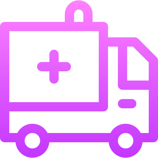 Ambulance Basic Gradient Lineal color icon