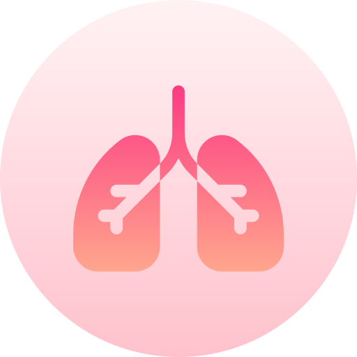 pulmões Basic Gradient Circular Ícone