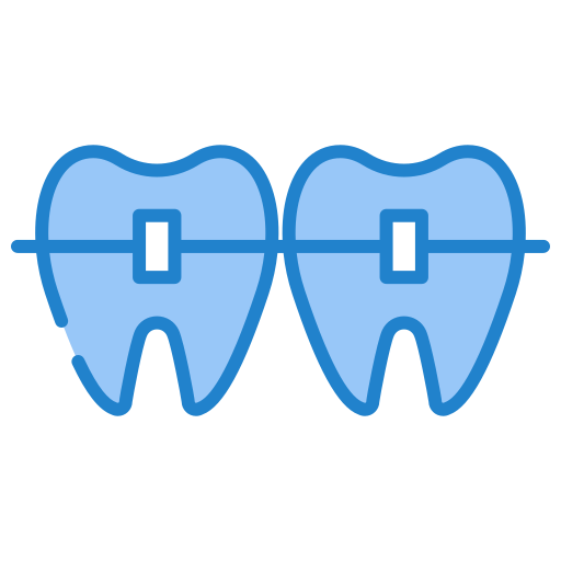 aparat ortodontyczny Generic Blue ikona