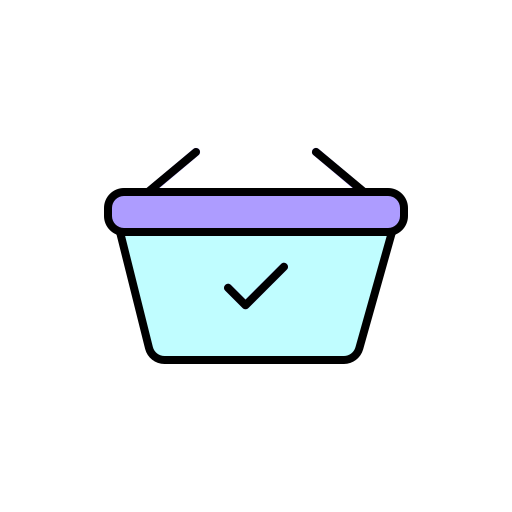 Basket Generic Thin Outline Color icon