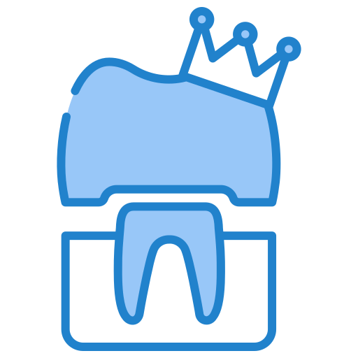 Dental crown Generic Blue icon