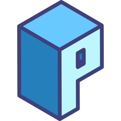 Letter p Generic Blue icon
