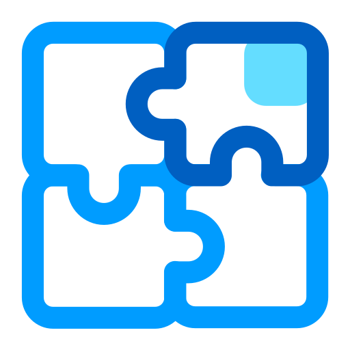 ジグソーパズル Generic Blue icon