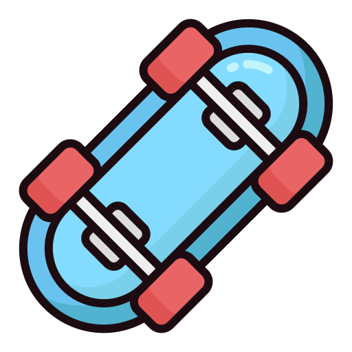 skateboard Generic Outline Color icon