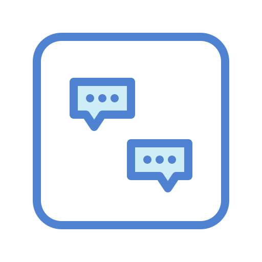 Chat Generic Blue icon