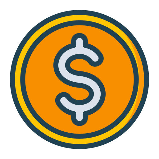 moneda de dolar Generic Outline Color icono