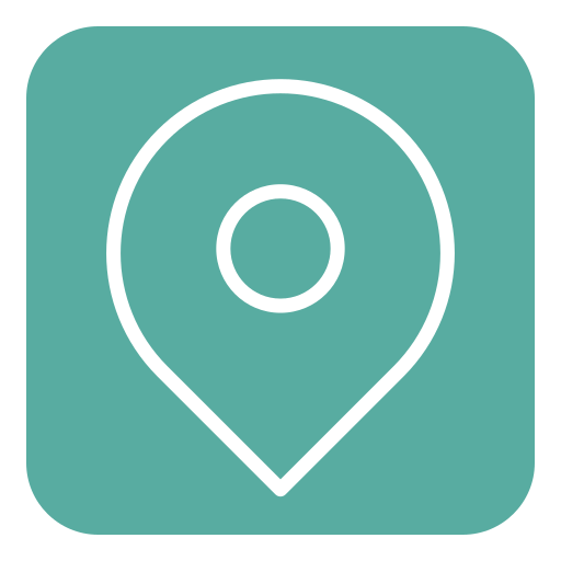 locatie speld Generic Square icoon