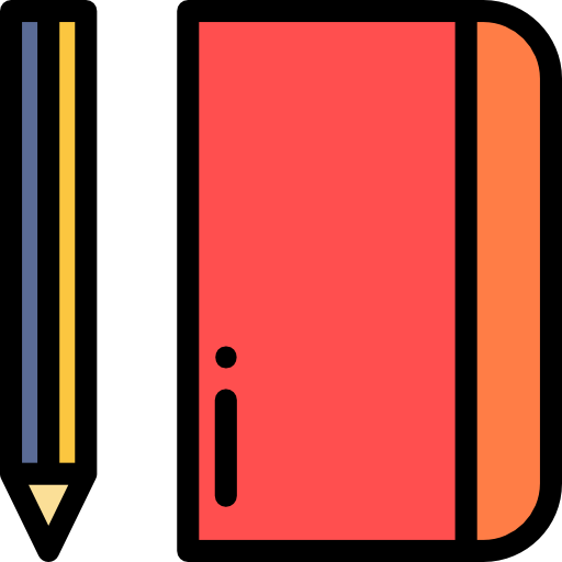 carnet de croquis Detailed Rounded Lineal color Icône