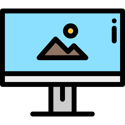 Компьютер Detailed Rounded Lineal color иконка