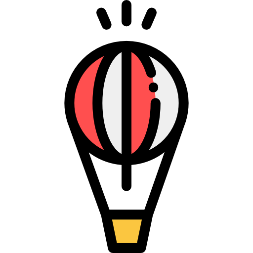 heißluftballon Detailed Rounded Lineal color icon