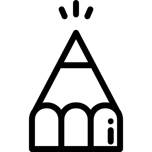 Карандаш Detailed Rounded Lineal иконка