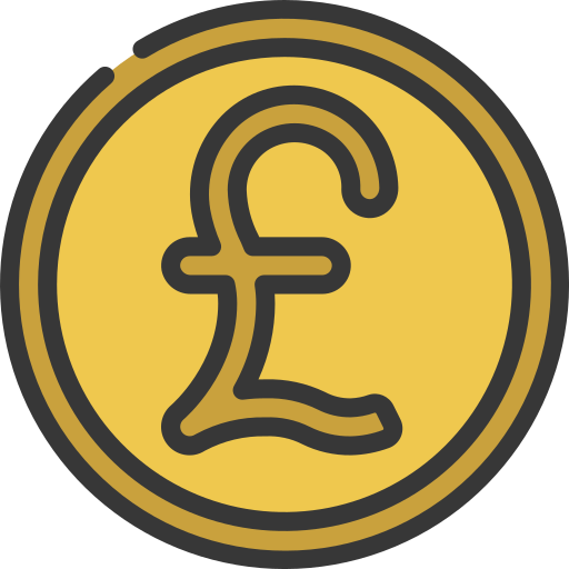 Pound sterling Juicy Fish Soft-fill icon