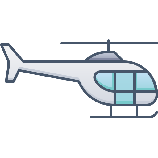hélicoptère Generic Outline Color Icône