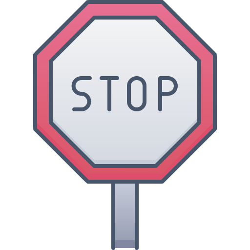 znak stopu Generic Outline Color ikona