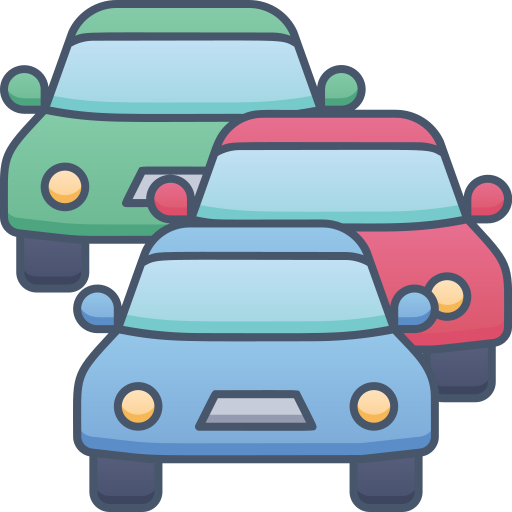 Traffic jam Generic Outline Color icon