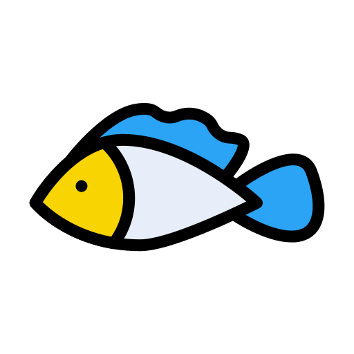 ryba Vector Stall Lineal Color ikona