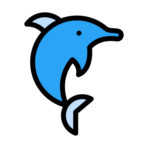 delfín Vector Stall Lineal Color icono
