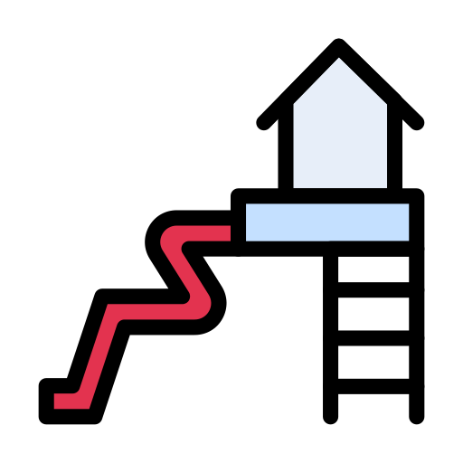 Водная горка Vector Stall Lineal Color иконка