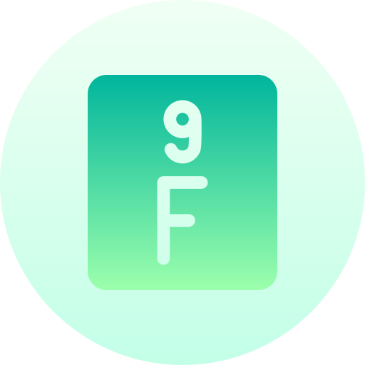 fluoro Basic Gradient Circular icona
