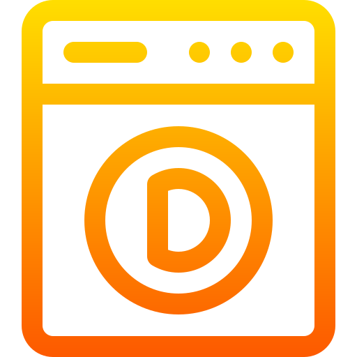 wasmachine Basic Gradient Lineal color icoon