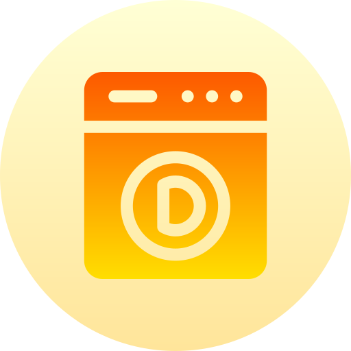세탁기 Basic Gradient Circular icon