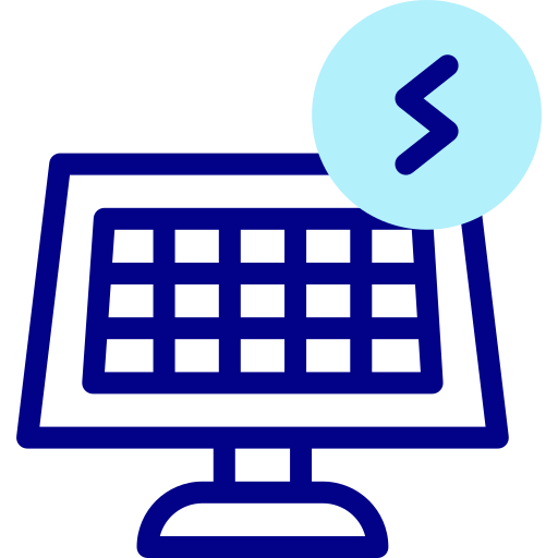 zonnepaneel Detailed Mixed Lineal color icoon