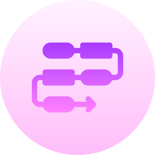 Process Basic Gradient Circular icon
