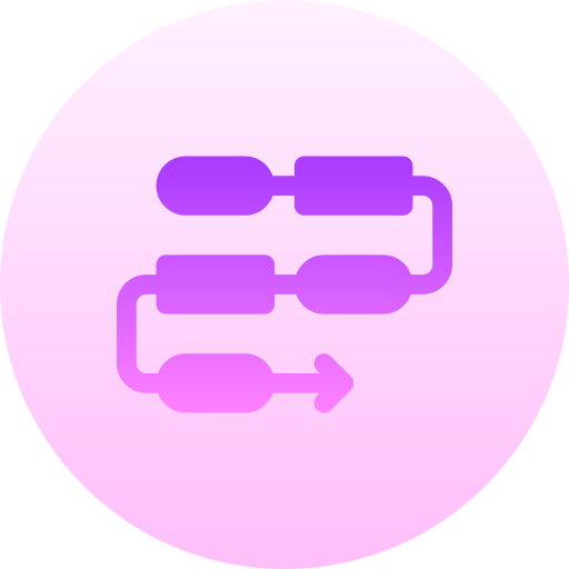 processo Basic Gradient Circular Ícone