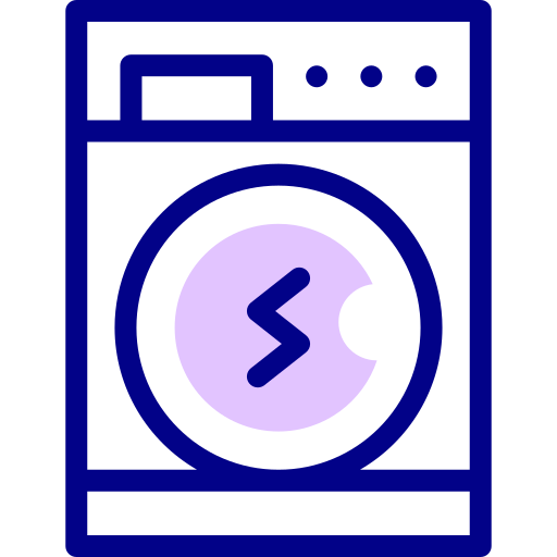 세탁기 Detailed Mixed Lineal color icon
