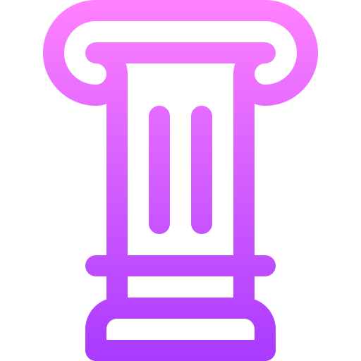 桁 Basic Gradient Lineal color icon