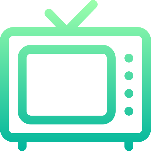 televisie Basic Gradient Lineal color icoon