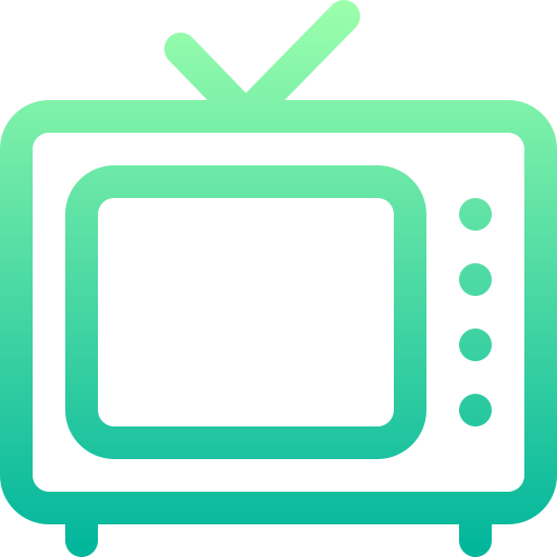 Television Basic Gradient Lineal color icon