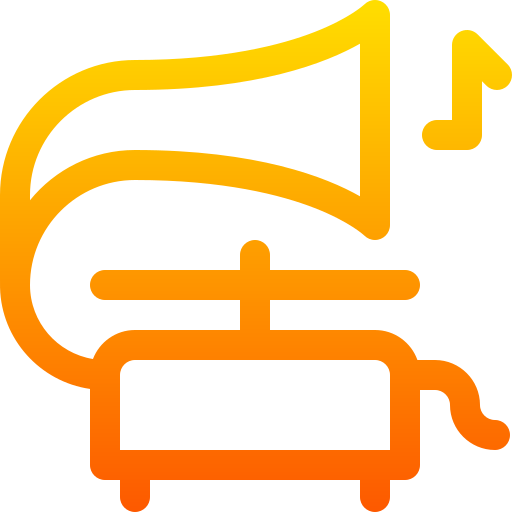 Gramophone Basic Gradient Lineal color icon