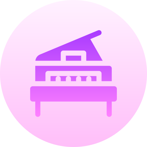 ピアノ Basic Gradient Circular icon